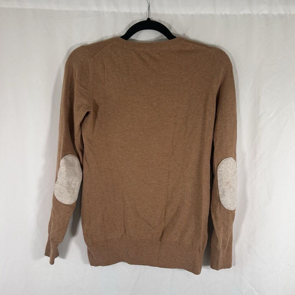 Banana Republic Wool Blend Sweater Women's XS Brown Elbow Pads Long Sleeve - Picture 8 of 8